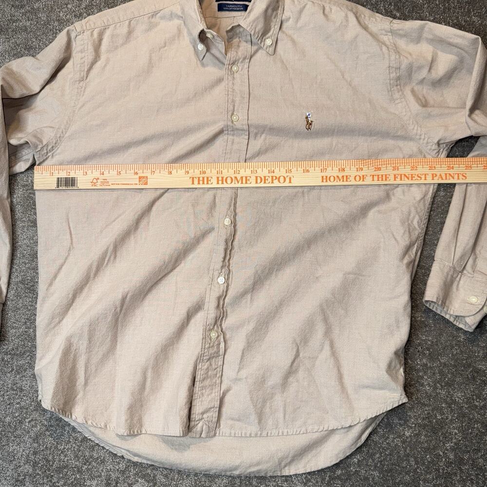 Polo Ralph‎ Lauren Yarmouth Oxford Cloth Button Down Collar Shirt 15.5 Men’s Tan - Picture 2 of 8